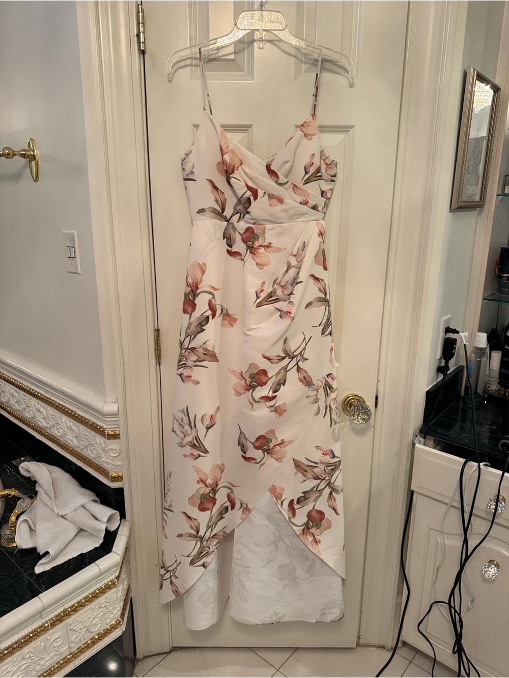 Sachin + Babi Cream Floral High-Low Dress